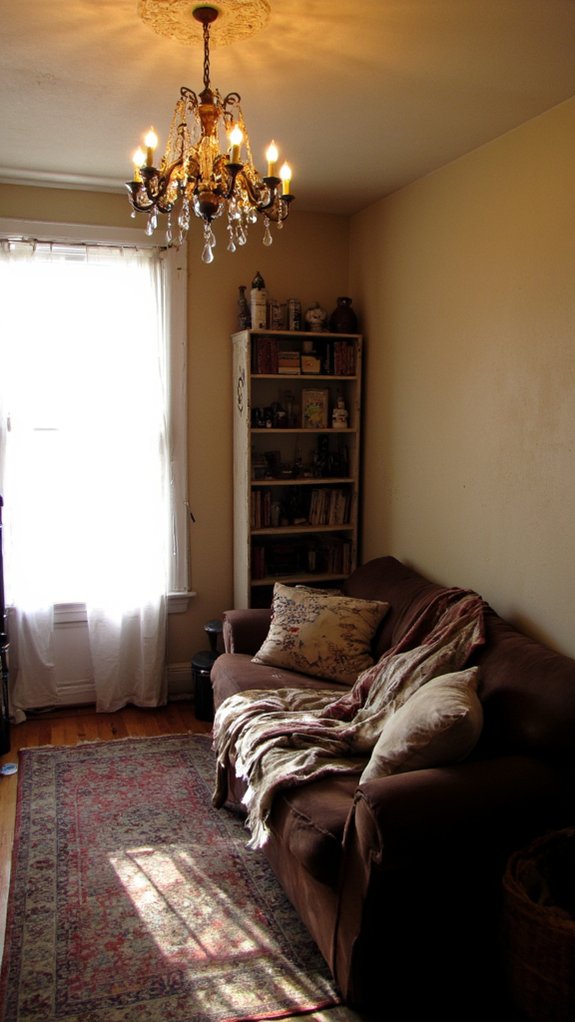 stunning chandelier as focal point