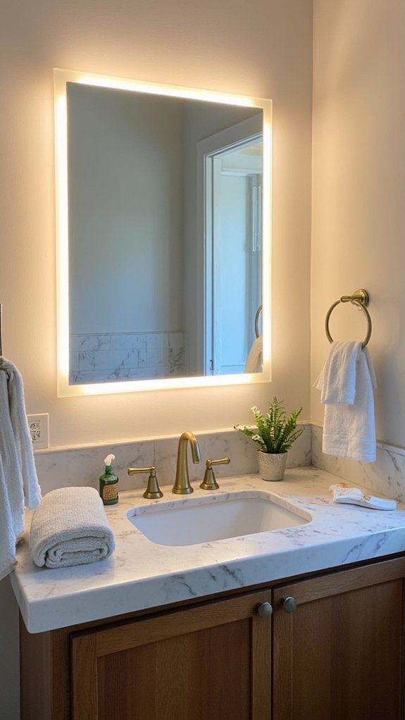 stylish functional backlit mirrors