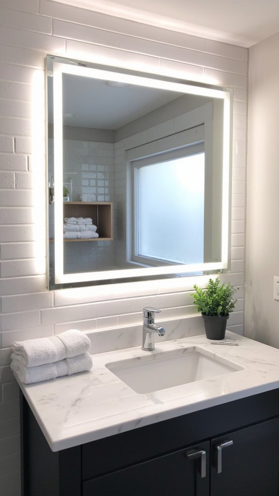 stylish functional illuminated mirrors