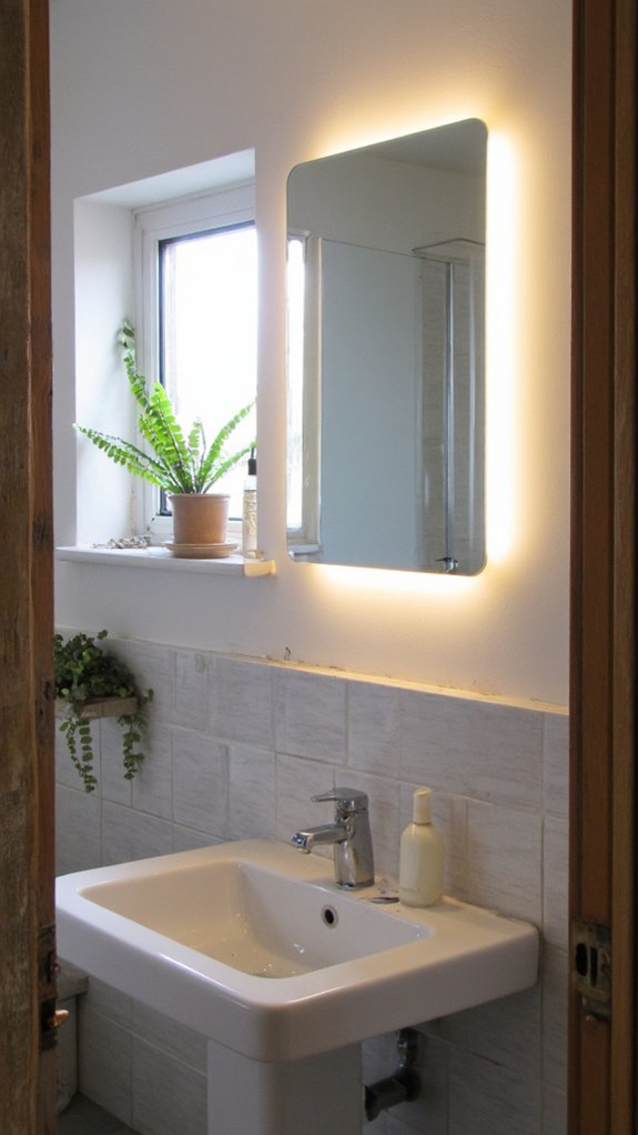 stylish illuminated bathroom mirrors