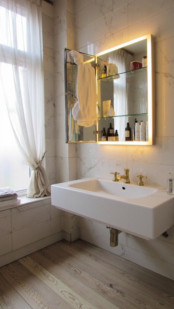 stylish illuminated mirror cabinets