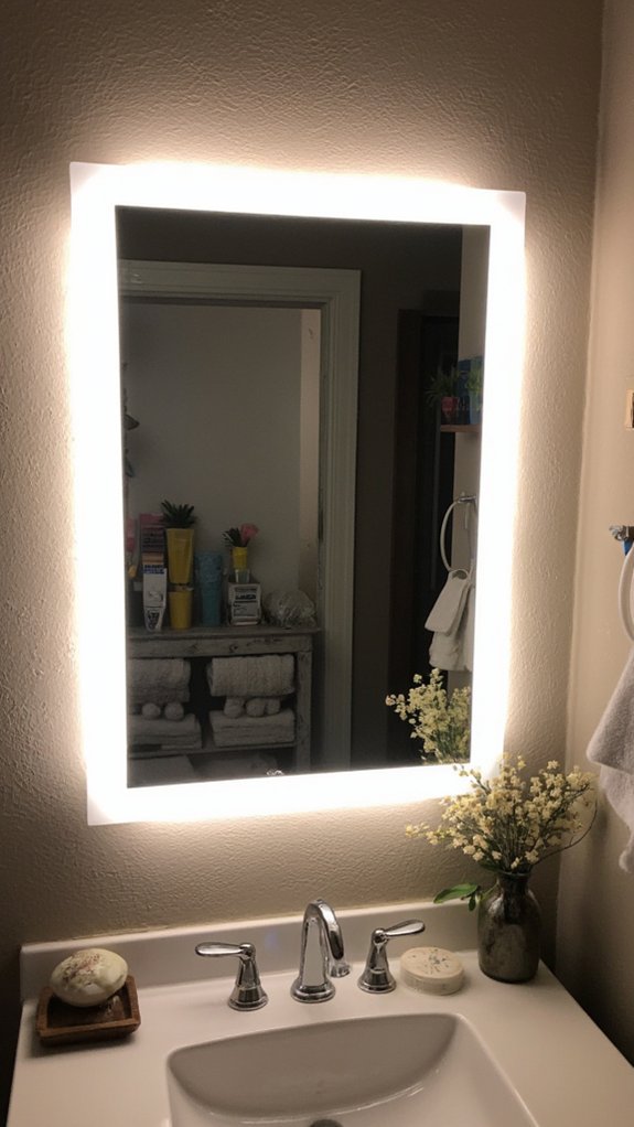 stylish illuminated mirror frames