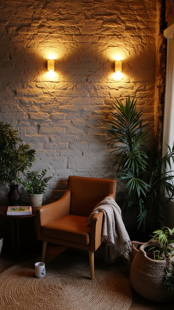 stylish wall sconces enhance ambiance