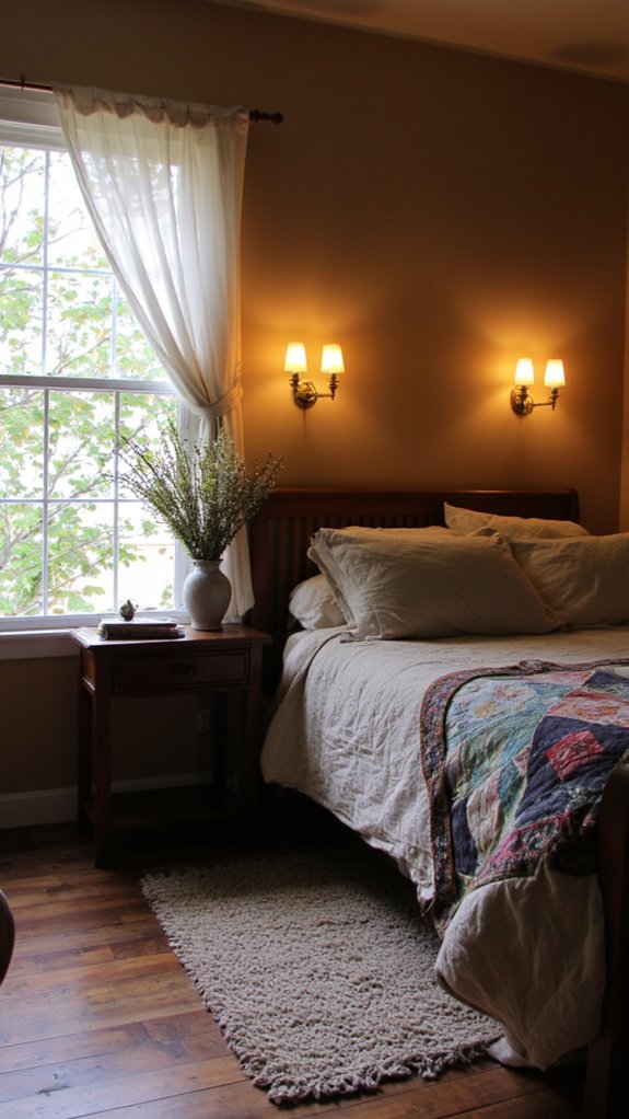 stylish wall sconces enhance