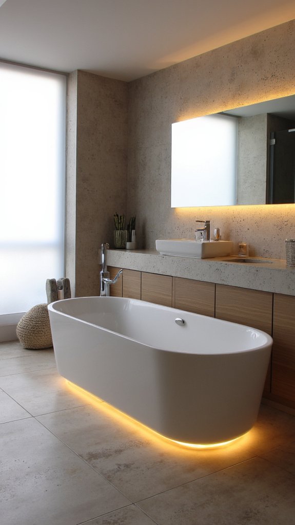 subtle modern bathroom accents