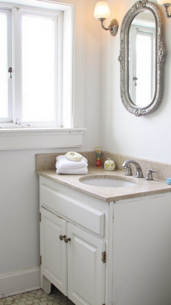 symmetrical vanity lighting design