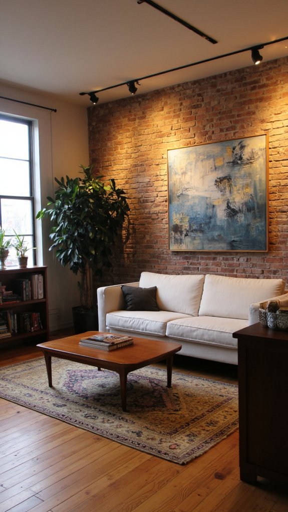 track lighting accentuates features