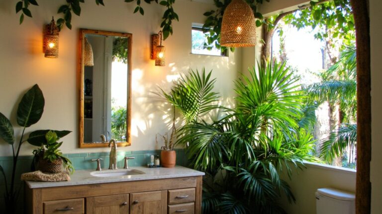 tropical bathroom lighting ideas