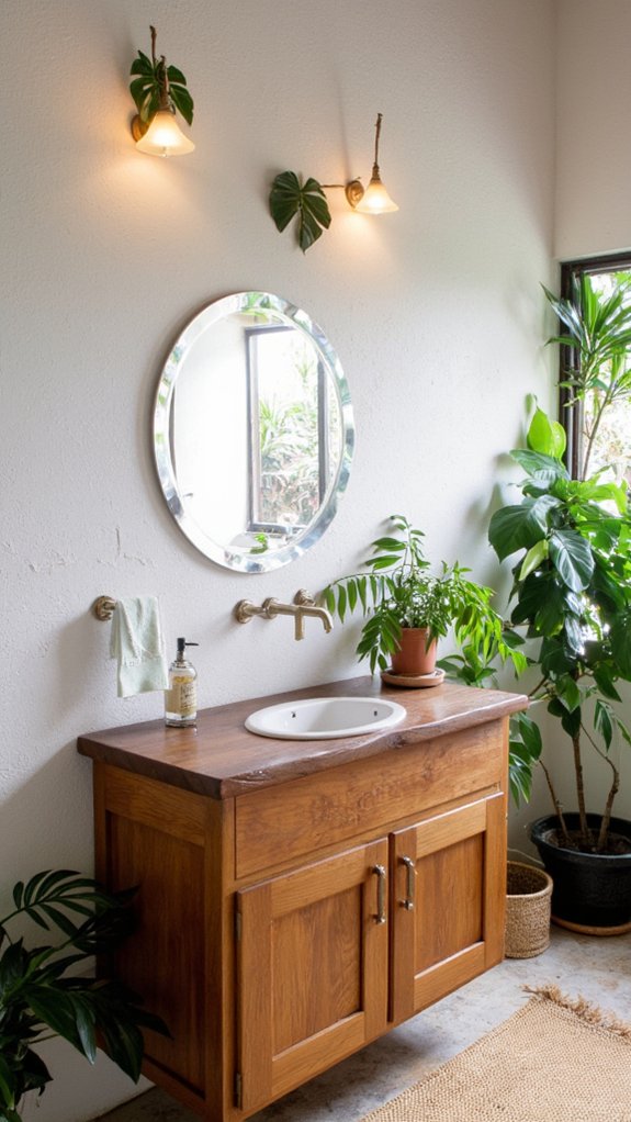 tropical bathroom lighting selection