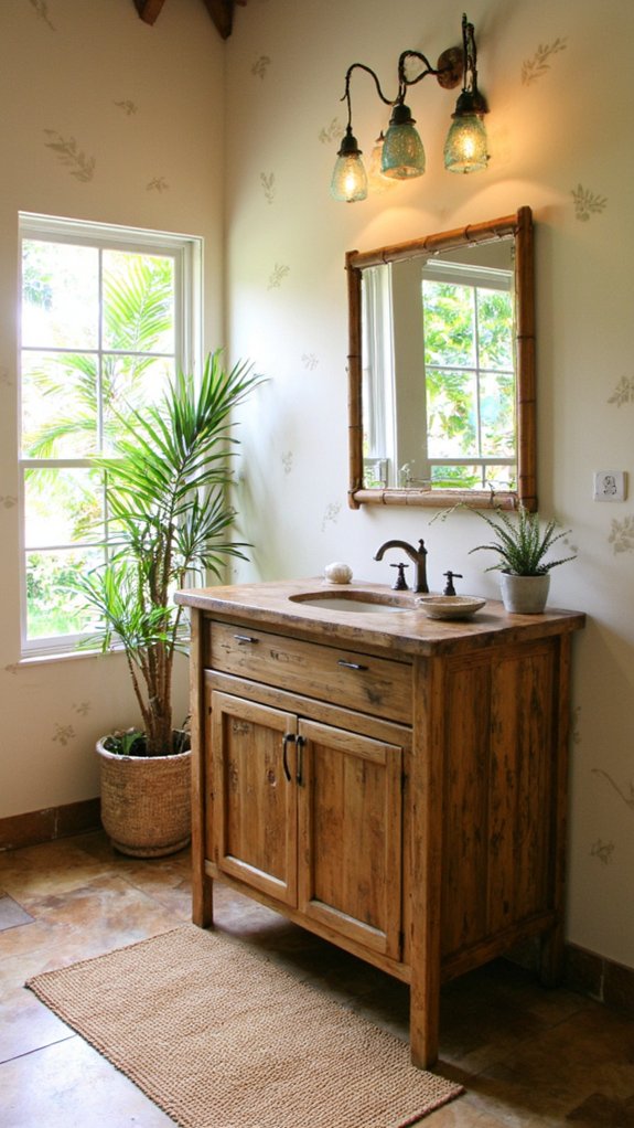 tropical oasis bathroom decor