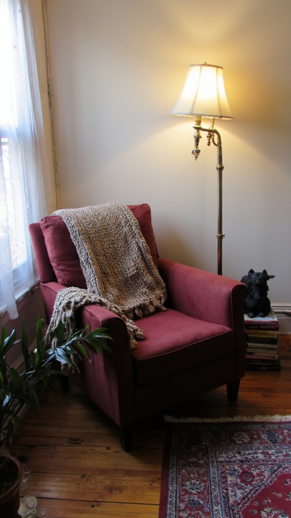 unexpected lamp placements enhance intrigue