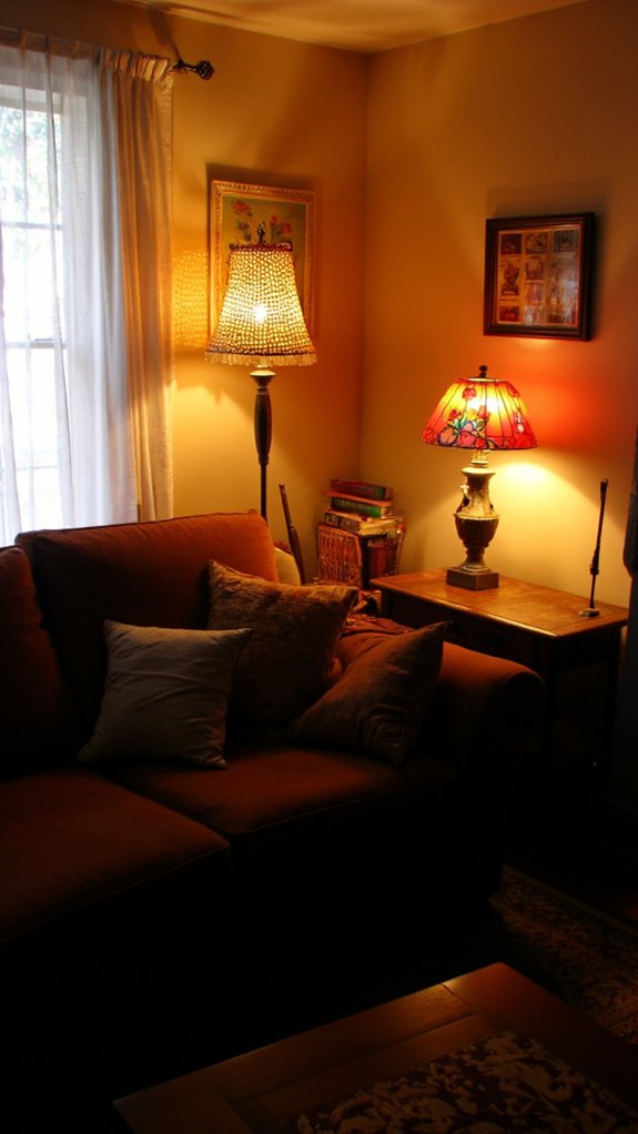 unique textured lampshades enhance decor