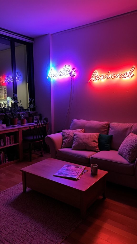 vibrant neon mood lighting