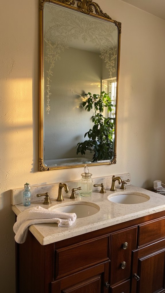 vintage double vanity mirrors