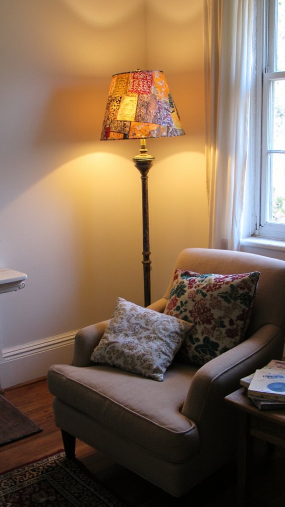 vintage fabric lamp shade