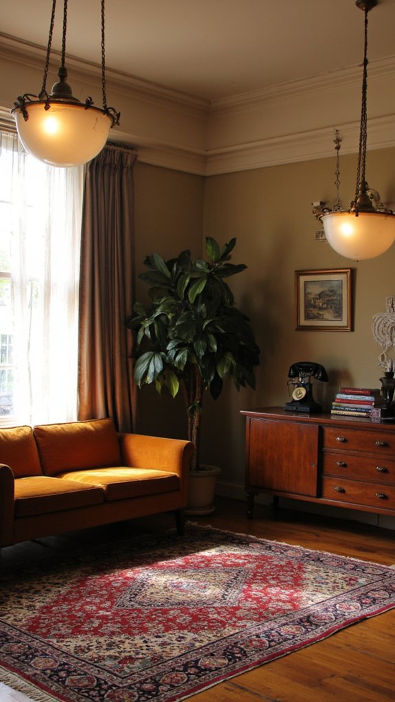 vintage inspired cozy lighting