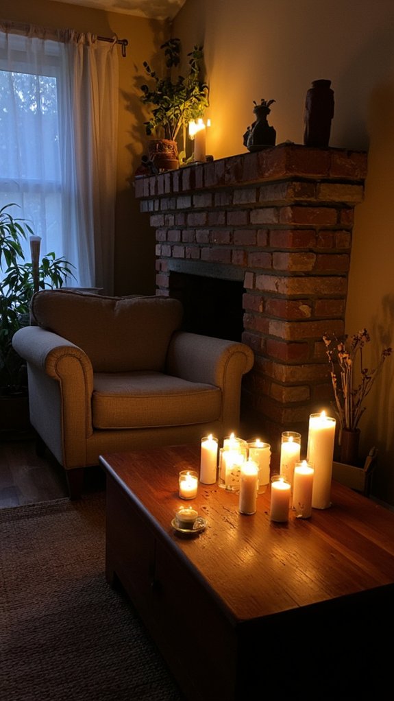 warm candlelit cozy ambiance