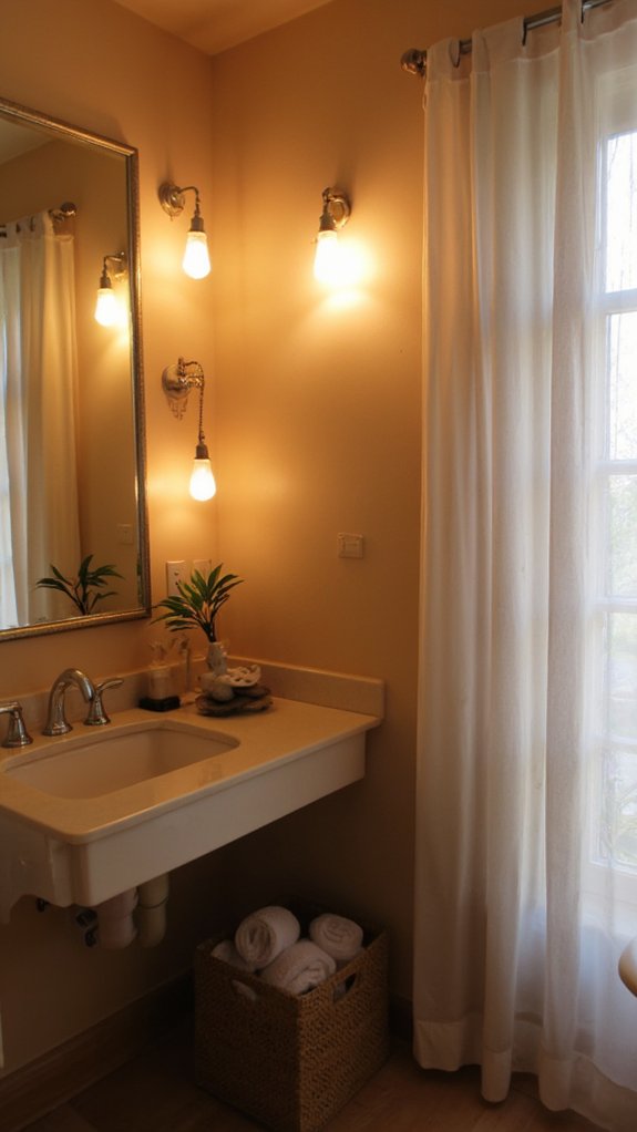 warm diffused candle like lighting