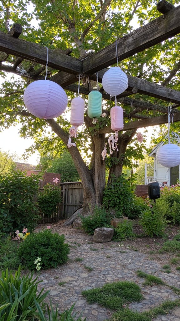 whimsical paper lantern display