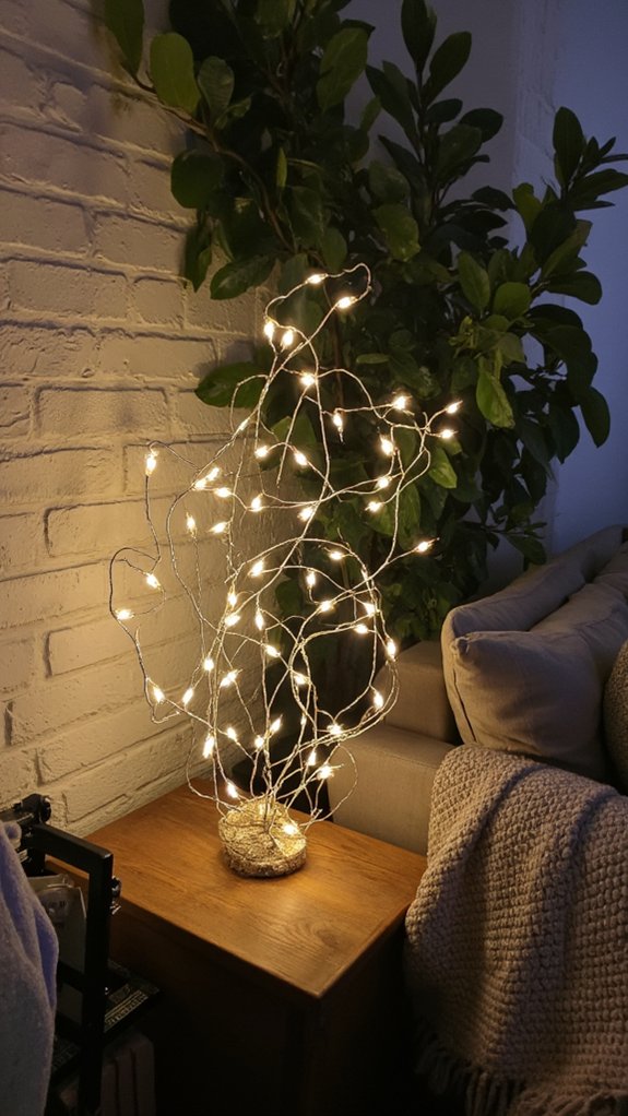 wire and led sculpture