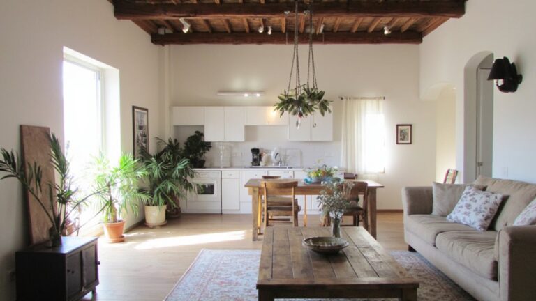 airy open ceiling lighting