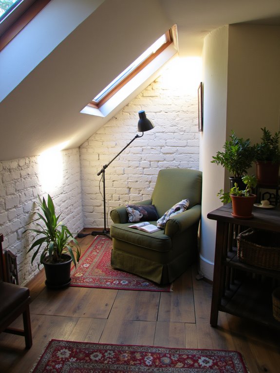 assess room dimensions and lighting