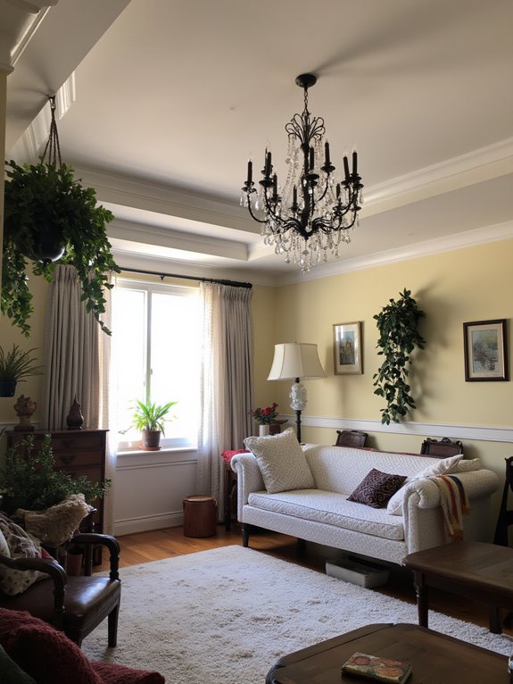 bold chandeliers enhance interiors