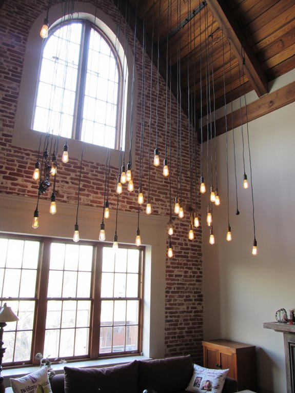 chic clustered bulb lighting