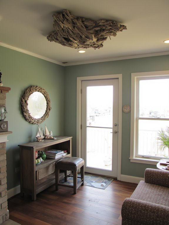 coastal charm with driftwood