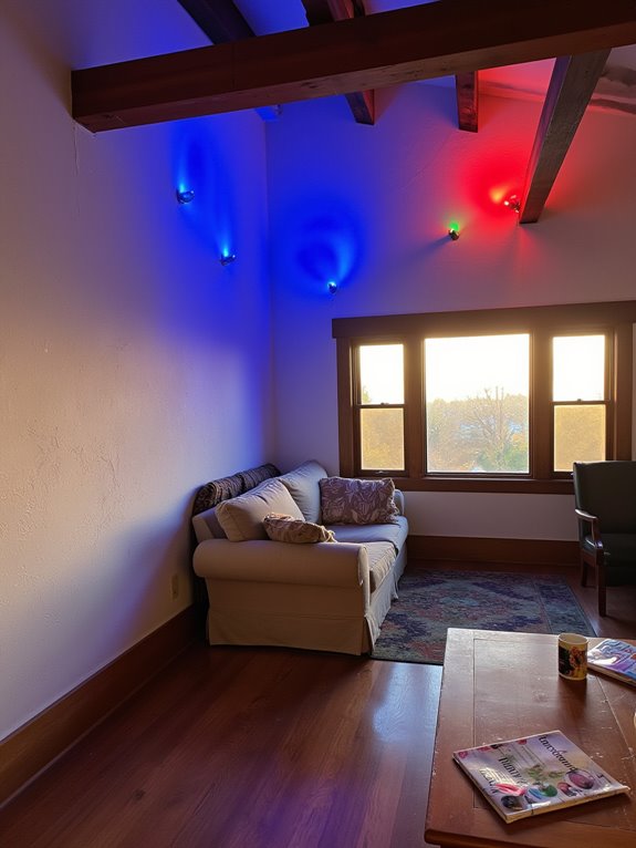 color changing lights enhance ambiance