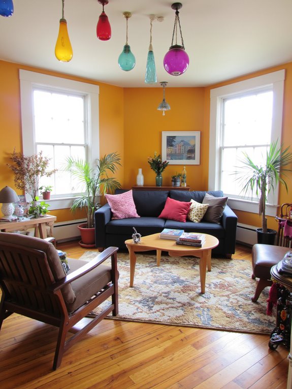 colorful ceiling lights transformation