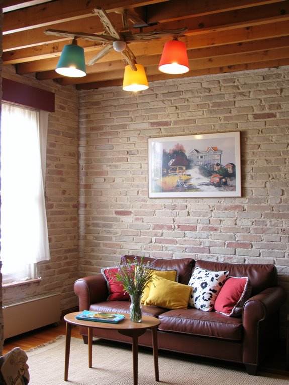 colorful wooden shade decor