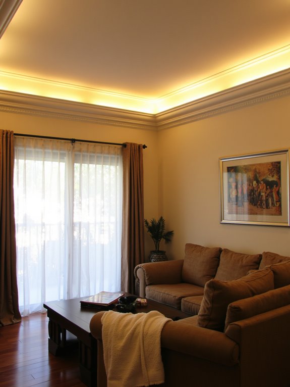 cove lighting enhances height