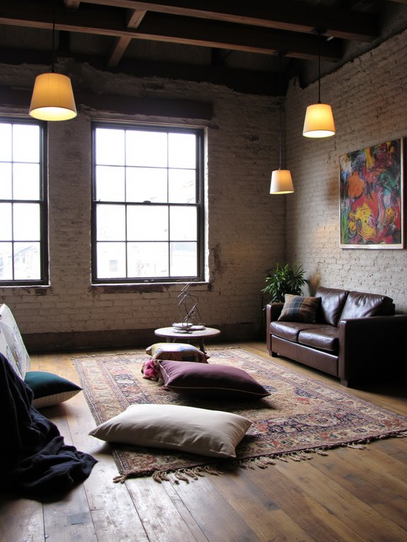 cozy ambiance with fabric lampshades