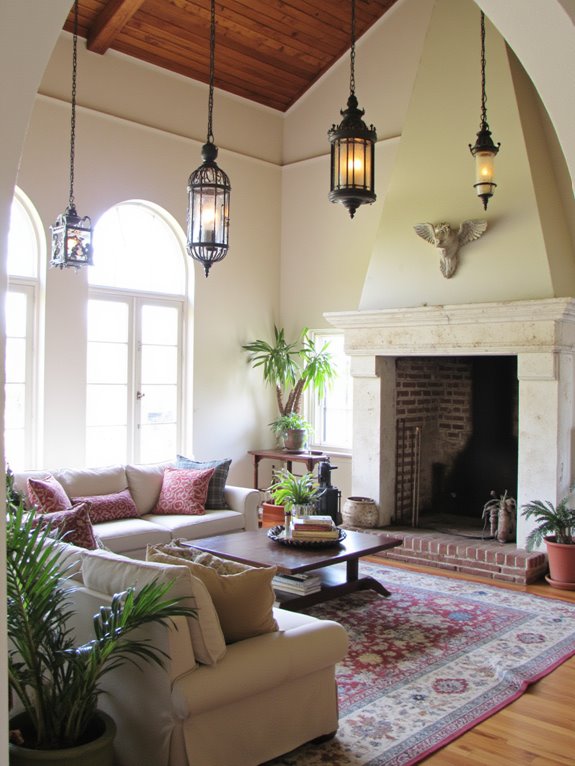 cozy ambiance with lanterns