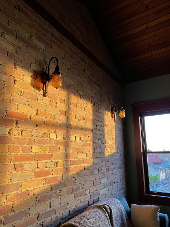 cozy atmosphere with sconces