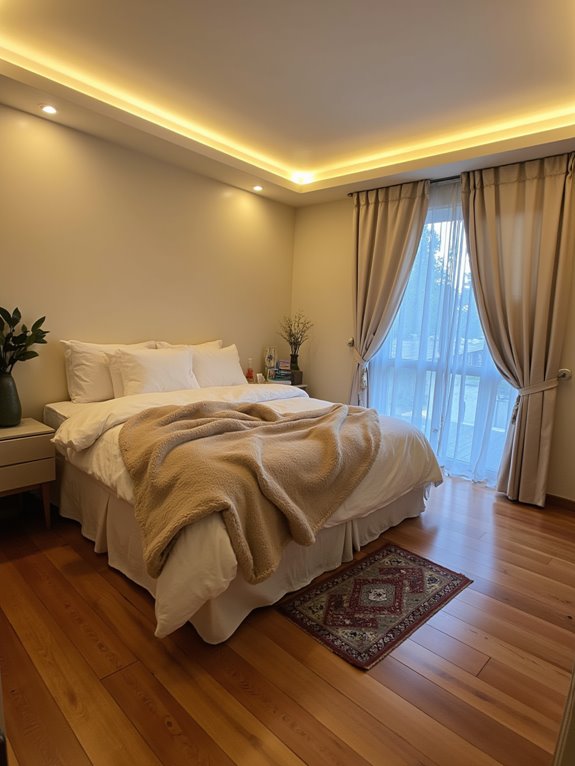 cozy ceiling strip lighting