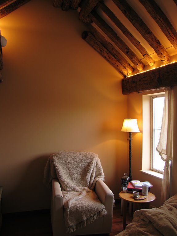 cozy nook with accent lighting