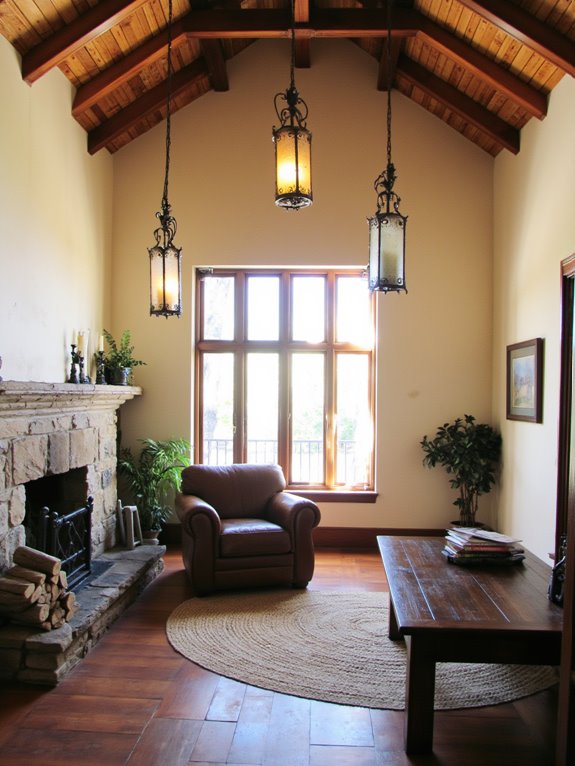 cozy rustic lantern ambiance
