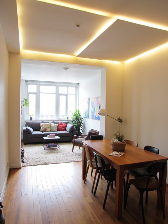 define spaces with lighting