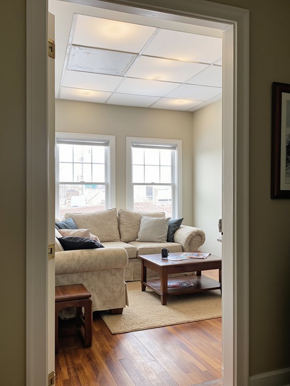 diffused panels enhance ambiance