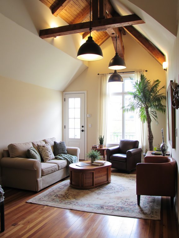 dramatic pendant lights installation