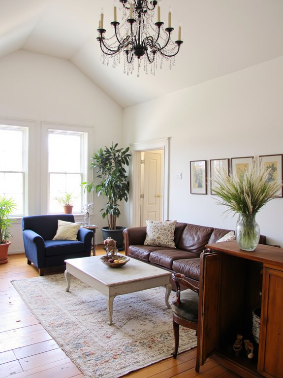 elegant chandeliers enhance decor