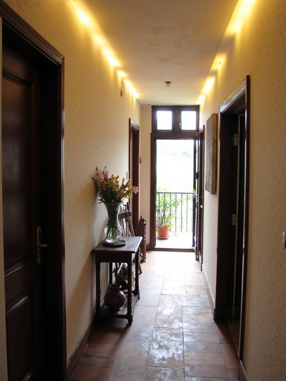 elegant hallway lighting transformation