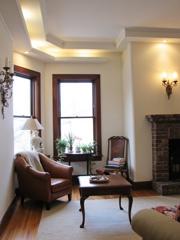 elegant sconces enhance ceilings