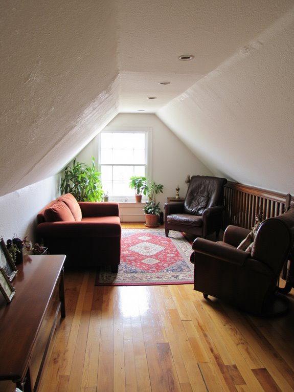 enhancing sloped ceiling aesthetics