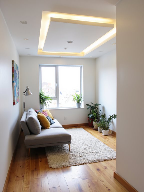 floating ceiling modernizes space