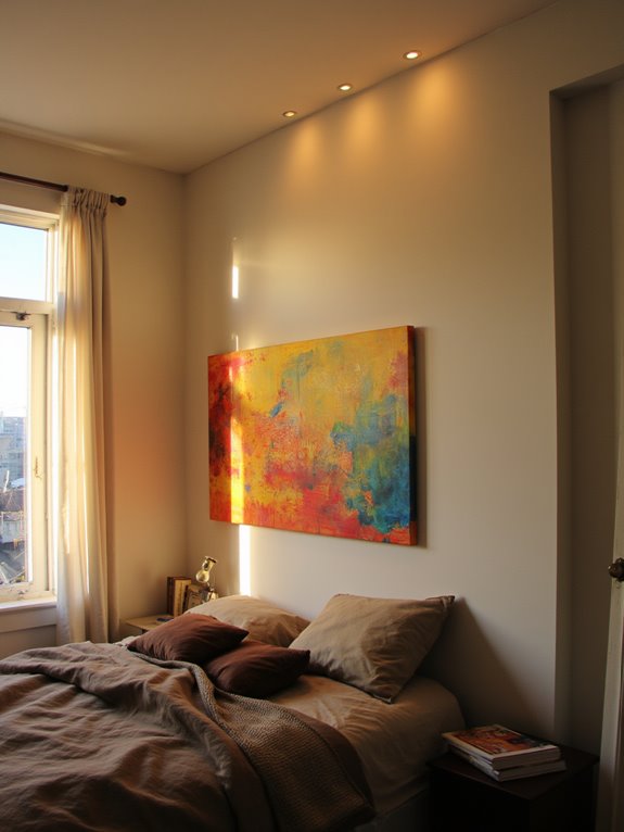 highlighting artwork with lighting