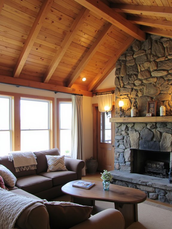highlighting vaulted wood ceilings