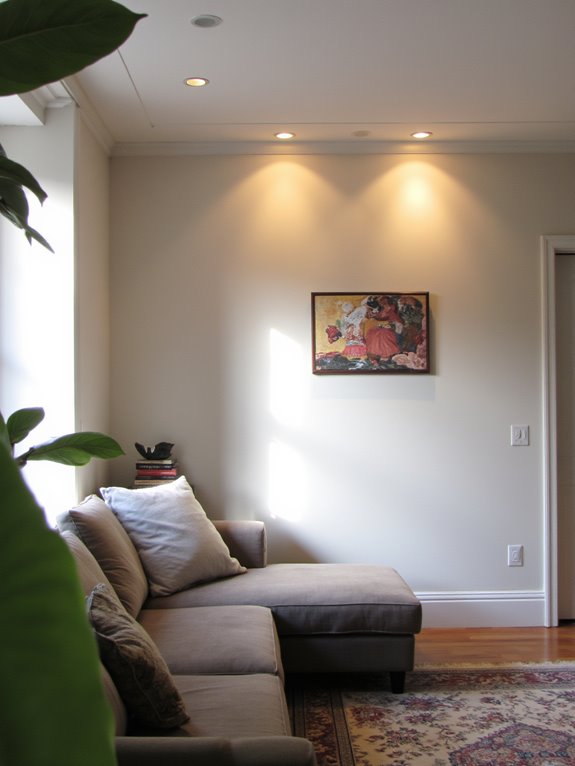 illuminate artwork with recessed lighting